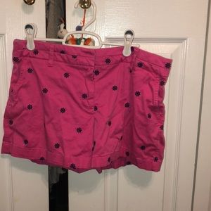 Pink and navy blue anchor shorts